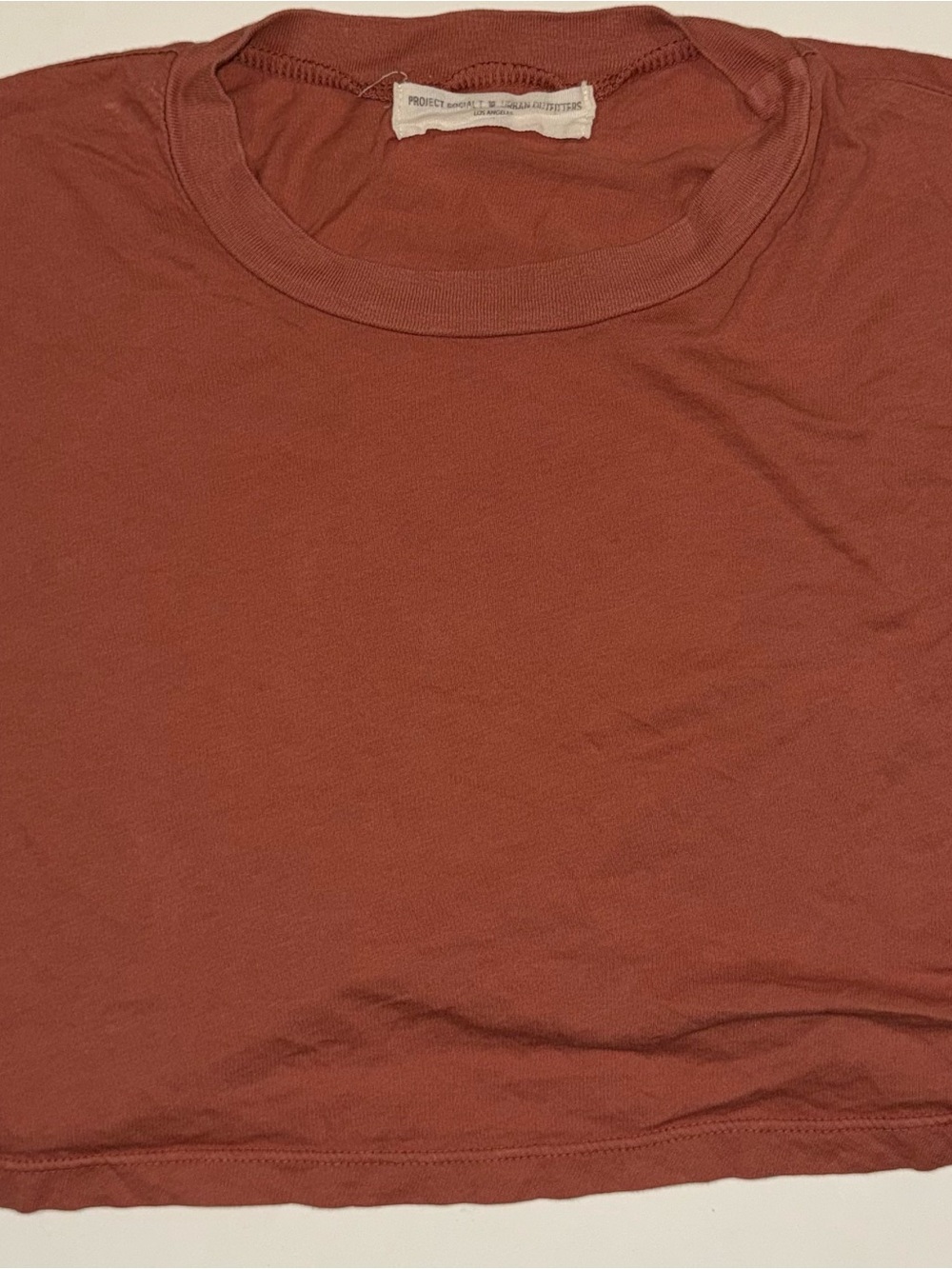Project Social T  URBAN OUTFITTERS Short Sleeve Crewneck T-Shirt in Rust Red